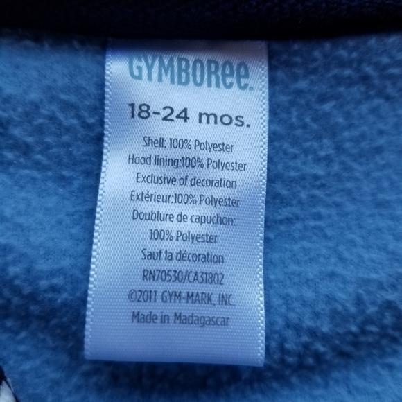 2011 vguc Gymboree 18-24 months fleece zip-up hoodie "Snow Bear" line - Picture 4 of 7